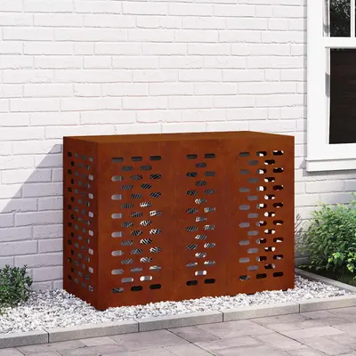 vidaXL Husă pentru aer condiționat Ruginit 110 x 50 x 80 cm