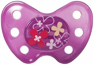 Baby Nova Suzeta Dentistar din silicon, marimea 3, flori