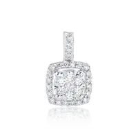 Pandantiv din aur alb cu diamante de 0.235ct