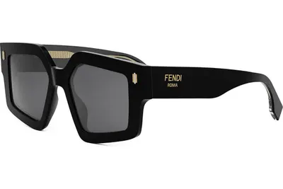 FENDI Roma Black Square Sunglasses