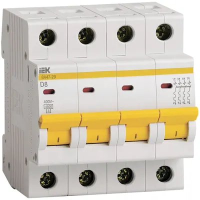 Siguranta automata MCB VA47-29 4P 8A 4,5kA curba D