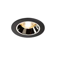 Spot incastrat, NUMINOS S Ceiling lights, black Indoor LED recessed ceiling light black/chrome 3000K 55° gimballed, rotating and pivoting, including leaf springs,