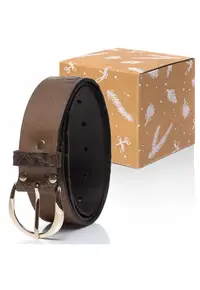 Curea Din Piele - Sopo-Mus121 - 100% Piele Naturala - Culoare: Maro - Latime: 4 Cm - Lungime: 95 Cm - Maro