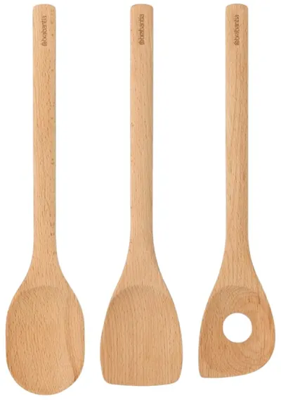 Set de ustensile de gătit Brabantia - Profile Wooden, 3 piese