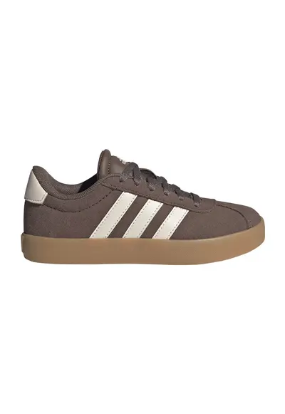 Pantofi sport VL Court 3.0 de piele intoarsa - Alb fildes/Maro pamantiu