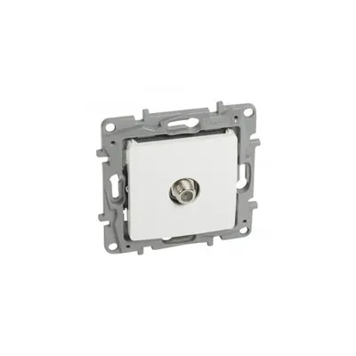 TV single star priza Niloé - F-F feedthrough - attenuation 1 dB - alb