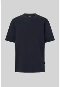 Tricou oversize cu guler rotund 30047780 - Albastru inchis