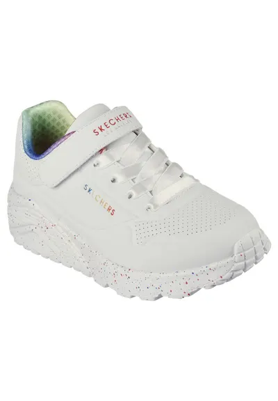 Pantofi sport copii Skechers Uno LiteRainbow Specks, Alb