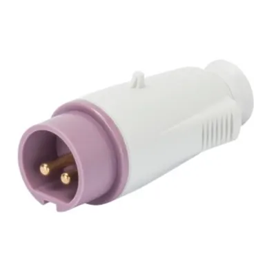 Stecher fisa industriala - IP44 - 2P 32A 20-25V 50-60HZ - VIOLET - n.r. - Strangere cu surub
