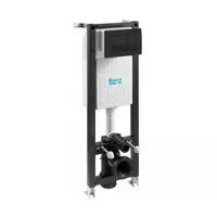 Rezervor WC Roca In Wall Eco A89P40T010, incastrat, izolat, cadru otel, clapeta neagru mat