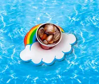 Set 3 colaci gonflabili pentru pahare- Rainbows