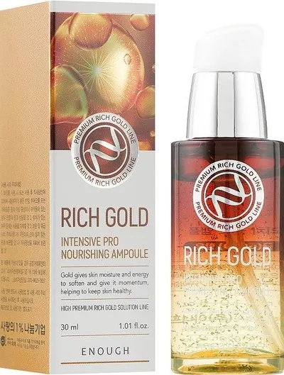 Enough Premium Fiolă facială restauratoare Rich Gold Intensive Pro, 30 ml
