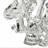 Lampa tavan Mezen 5lt Flush Polished Chrome & Crystal Beads
