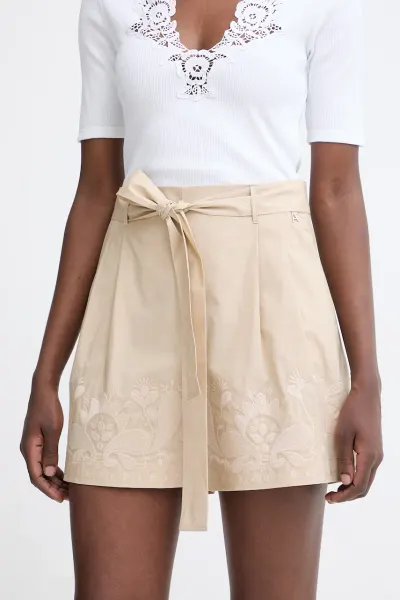 Twinset pantaloni scurți pentru femei, din bumbac cu elastan