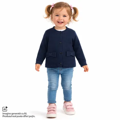 Cardigan bebe Chicco tricotat, Albastru inchis, 00157-69MFCO