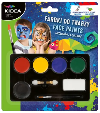 Vopsele de fata Kidea - 6 culori
