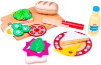 Set din lemn Bigjigs - Set pentru prepararea sandviciurilor