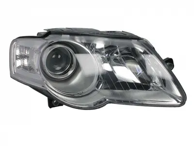 Far dreapta (H7, reglaj electric, cu motoras, fundal cromat) VW PASSAT 2005-2010