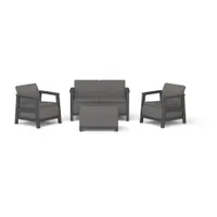 Set mobilier de grădină gri pentru 4 persoane Scandi Linea – Keter