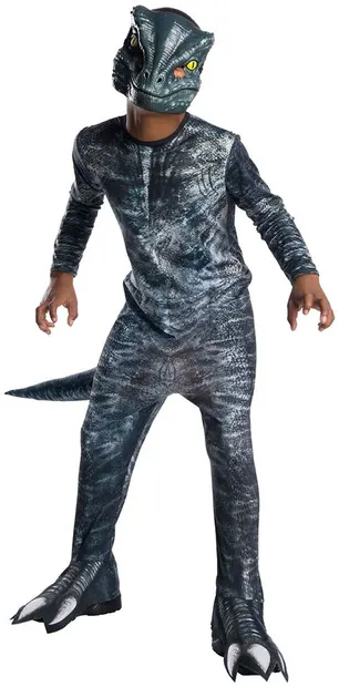 Costum de carnaval pentru copii Rubies - Velociraptor Blue, mărimea S