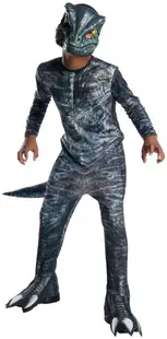 Costum de carnaval pentru copii Rubies - Velociraptor Blue, mărimea S