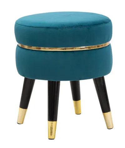 Mauro Ferretti Taburet Paris Teal/auriu Cm Ø 35x40,5