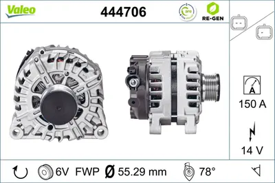 Alternator (14v, 150a, Reconditionat) Potrivit Ds Ds 3; Citroen Berlingo, Berlingo Multispace, Berlingo Minivan, C3 Ii, C3 Ii Hatchback, C3 Picasso, C4 Aircross 1.4d 1.6d 2.0d 05.04