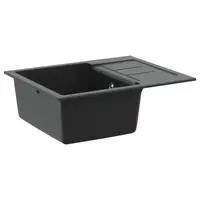 vidaXL Chiuvetă Negru 620 x 500 mm 80% Quartz și 20% Rășină