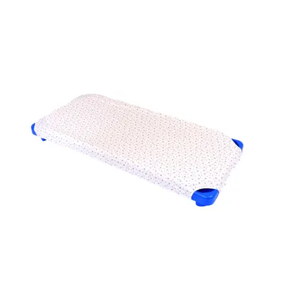 Cearsaf patut gradinita si cresa stivuibil bumbac model stelute mici bleu