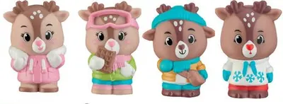 Set 4 figurine - Familia de reni Glagla