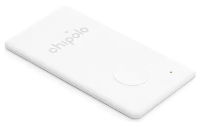 Tracker pentru portofel Chipolo - Card, iPhone/Android, alb