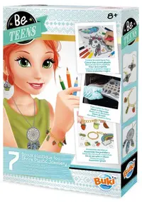 Set creativ Buki France Be Teens - Creați propriile bijuterii din plastic contractabil, 7 piese
