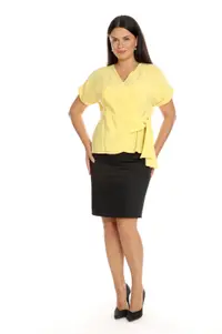 Bluza petrecuta DV23BL46 galben, Dress to Impress | marimea 44