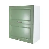 Corp superior 60 cu 2 usi orizontale Zebra MDF verde drept