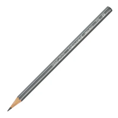 Creion de grafit Caran d'Ache Grafwood - 2B, negru