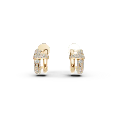 Cercei din aur galben cu diamante de 0.42ct
