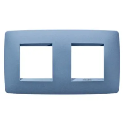 Placa ornament CProiector HORUS ONE - IN PAINTED TECHNOPOLYMER - 2+2 modul HORIZONTAL - SEA BLUE - CProiector HORUS