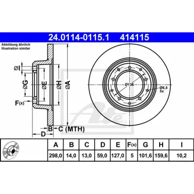 Disc frana ATE 24.0114-0115.1