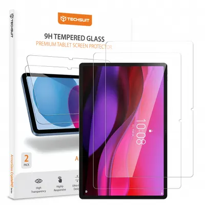 Folie de protectie Ecran Techsuit ArmorGlass CrystalHD pentru Lenovo Yoga Tab Plus, Sticla Securizata, Full Glue, Set 2 bucati