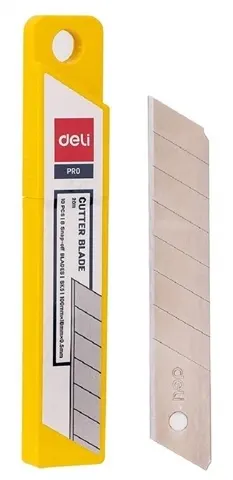 Lame de rezervă Deli Pro - E2011, pentru cutter, 10 buc