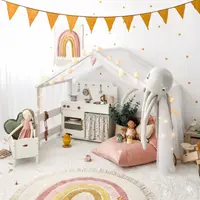 Baldachin din tulle pentru patut tip casuta Little Amy alb, 430 cm