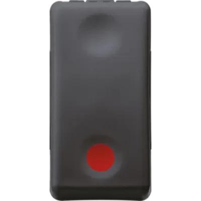 Intrerupator cu Revenire 1p 250v Ac - No 10a - Auxiliares Contact Nc - Stop - Symbol Red - 1 Module - System Black