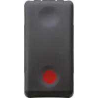 Intrerupator cu Revenire 1p 250v Ac - No 10a - Auxiliares Contact Nc - Stop - Symbol Red - 1 Module - System Black