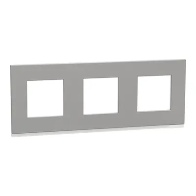 Placa ornament, Unica Pure, trei module, aluminiu