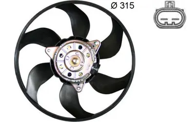 Ventilator radiator potrivit CADILLAC BLS; OPEL SIGNUM, VECTRA B, VECTRA C, VECTRA C GTS; SAAB 9-3, 9-3X 1.8-3.2 09.00