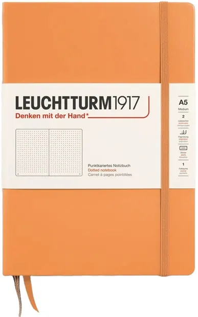 Caiet Leuchtturm1917 New Colours - A5, pagini punctate, Lobster, coperte rigide
