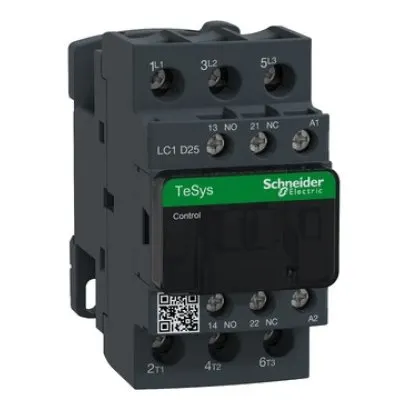 Contactor TeSys Deca Schneider LC1D25E7, 25A, 480VAC, 3P, 3 NO, bobina 48VAC 50/60Hz