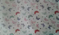 Paturica dubla de vara bebelusi DeLuxe 98x78 cm fluturasi