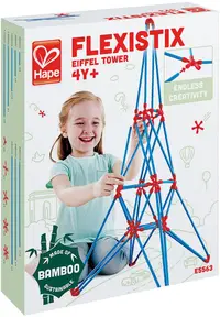 Constructor din bete de bambus Hape Flexistix - Turnul Eiffel