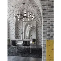 Lampa suspendata CENTURY Mat Negru Metal Clear & Frost Sticla LED G9 30x5 Wat 230V IP20 Fara bec